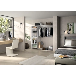 Meuble colonne + 2 tringles basic blanc - OPTIMUM