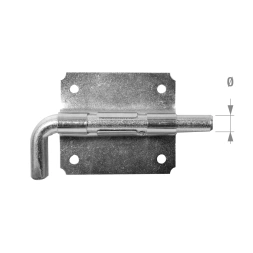 Verrou pistolet Ø14 ac. zingué - CQFD