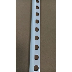 Baguette carrelage aluminium laquée blanc brillant ép 10.5mm L. 2m50