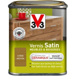 Vernis satiné chêne moyen 0.25 l - V33