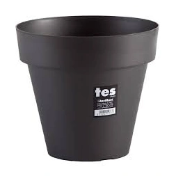 Pot à fleurs anthracite 22cm - PLASTIKEN