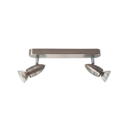 Spot de plafond double linéaire série Kegla GU10 nickel - GSC