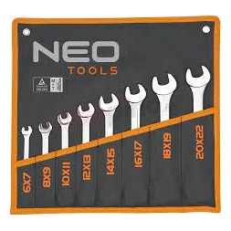 Clé plate  6-22 mm 8 pièces  - NEO TOOLS