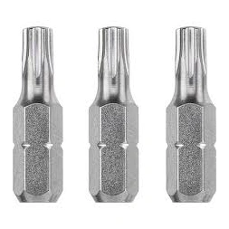Embout industrie 25mm torx t9 3 pièces - KWB