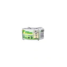 Fil de tension plastifié blanc Ø 1.5 mm  Longueur 50m - FILIAC