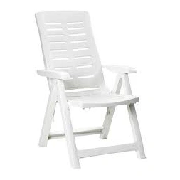 Chaise plastique Yuma blanche 60 x 61 x 109cm