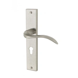 Poignée de porte ANGEL Zamak nikelé satiné cylindre 195mm - DT2000