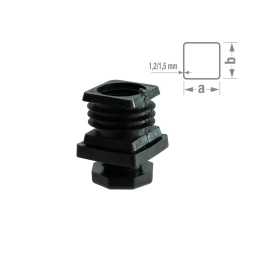 Embout + vérin renforcé 20 x 20 x 1,5mm ép. 2mm - CQFD