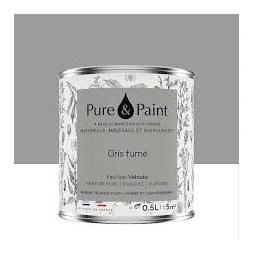 Peinture végétale velouté gris fumé 0.5L