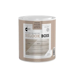 Peinture vernis protecteur relook bois lambris patine blanc 0.50 L