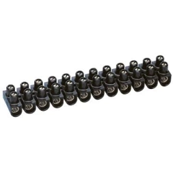 Barrette domino noire Nylbloc 12 plots 16 mm² - LEGRAND