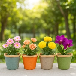 Cache pot en corde de papier 19,5*16 CM NATURAL LIVING