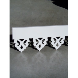 Lambrequin aluminium dentelle blanc 2.05m