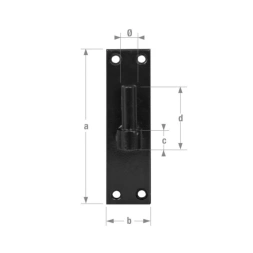 Gond platine 16 x 150mm noir - CQFD