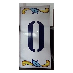 Faïence Chiffre 7.5x15 N°0