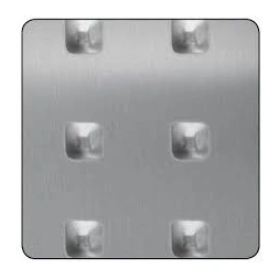 Tôle aluminium carrée motif carré 500 x 250mm - CQFD