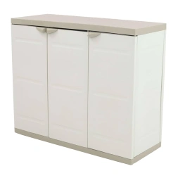 Armoire de rangement Titanium beige 88 x 105 x 44cm - PLASTIKEN