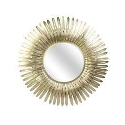 Miroir plumes dorées Ø53cm