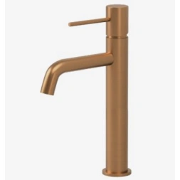 Mitigeur lavabo haut cuivre brossé + vidage Gala - OTTOFOND