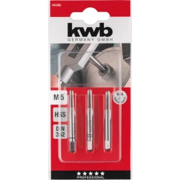 Taraud à main HSSM 5 LS 3 pièces - KWB