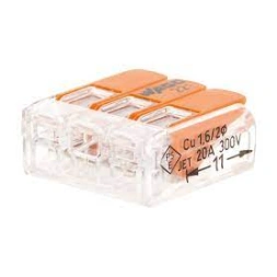 Borne de connexion 3 entrées lot de 40 mini - WAGO
