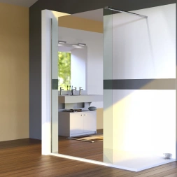 Paroi de douche Full Miroir 105x190cm verre sécurit 8mm