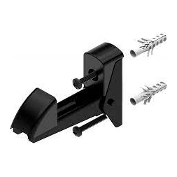 Arrêt volet long noir pour porte aluminium - ALUSINAN