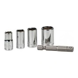 Douille 50mm + adaptateur - 4 pièces - KWB