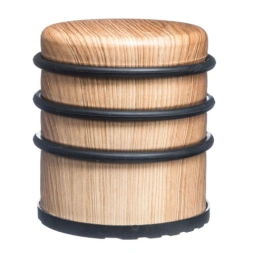Butoir de porte en métal effet bois 7x8cm