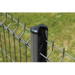 Poteau noir hauteur 2.5m pour panneau de clôture sans fixation - LIPPI