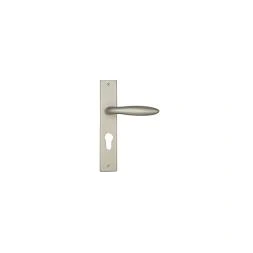 Poignée de porte NEVERS aluminium argent cylindre 195mm - DT2000