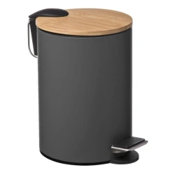 Poubelle de salle de bain soft 3L gris - 5 FIVE