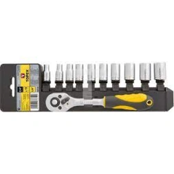 Cliquet + douilles 1/4 - 11 pièces - TOPEX