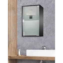 Armoire à pharmacie Genoa noir 50 x 30 x 15cm - MP GLASS