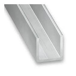 U aluminium brut 8x8x8x1mm L.1m - CQFD