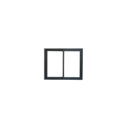 Fenêtre coulissante 2 vantaux aluminium Noir - ALUSINAN