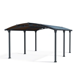 Carport aluminium 360 x 500 x 240cm gris REF 138634 - CHALET ET JARDIN