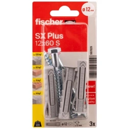 Cheville nylon + vis SX 12 x 60mm - FISCHER