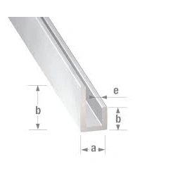 Cimaise aluminium incolore 20 x 10 x 10mm long 2m - CQFD