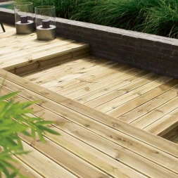Lame de terrasse pin du nord 2400 x 120mm ép 21mm  - FORET STYLE