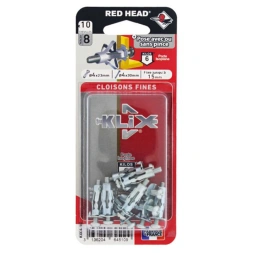 Cheville Klix métallique 4 x 23mm + vis TR 4 x 30mm 10 piéces - RED HEAD