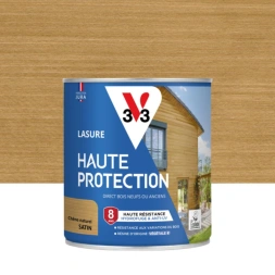 Lasure haute protection 8 ans satin chêne naturel 0,75 L - V33