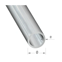 Tube rond aluminium brut 20 mm long 2 m - CQFD