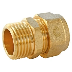 Raccord droit mâle PER à compression Ø16 - 15/21 - SOMATHERM