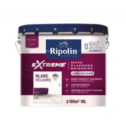Peinture extrême multi-support mur et plafond velours blanc 10L - RIPOLIN
