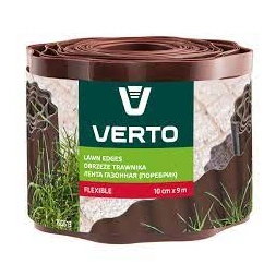 Bordure de pelouse 100mm x 9000mm marron - VERTO
