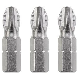 Embout industrie 25mm PH3 3 pièces - KWB