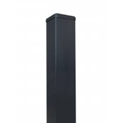 Poteau aluminium 1800 x 50 x 3mm avec platine anthracite pour panneau claustra