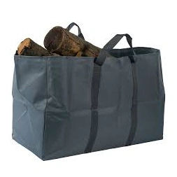 Sac porte bûches gris anthracite 60 x 30 x 40 cm - WERKAPRO