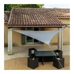 Voile d'ombrage triangulaire 3.6m taupe - WERKAPRO